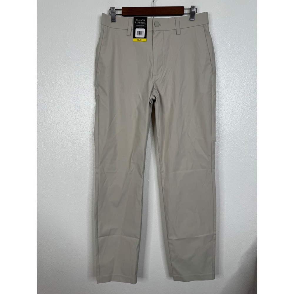 Banana Republic Commuter Flex Pant Mens 32x34 Tan Beige 1951119 New NWT